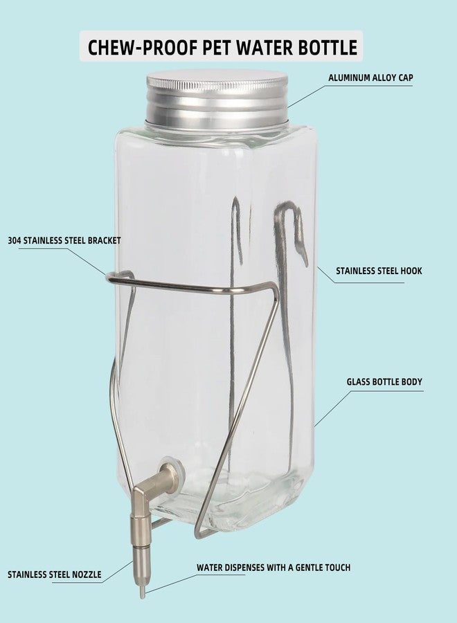HardcorePet Rabbit Water Bottle, Bird Non drip Water Dispenser, Suitable for Guinea Pigs, Totoro, Rats, Hamsters and Other Small Animals(33 oz) - Image 4
